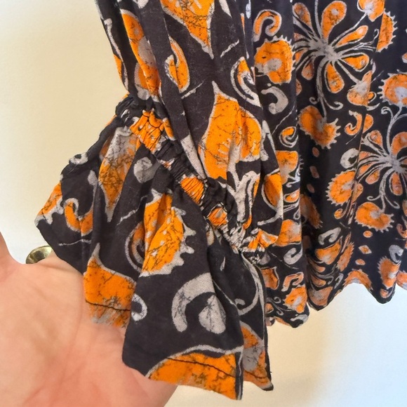 Porridge Darian Tunic Dress in Orange & Navy Long Sleeve Mini Size Medium - Picture 12 of 13